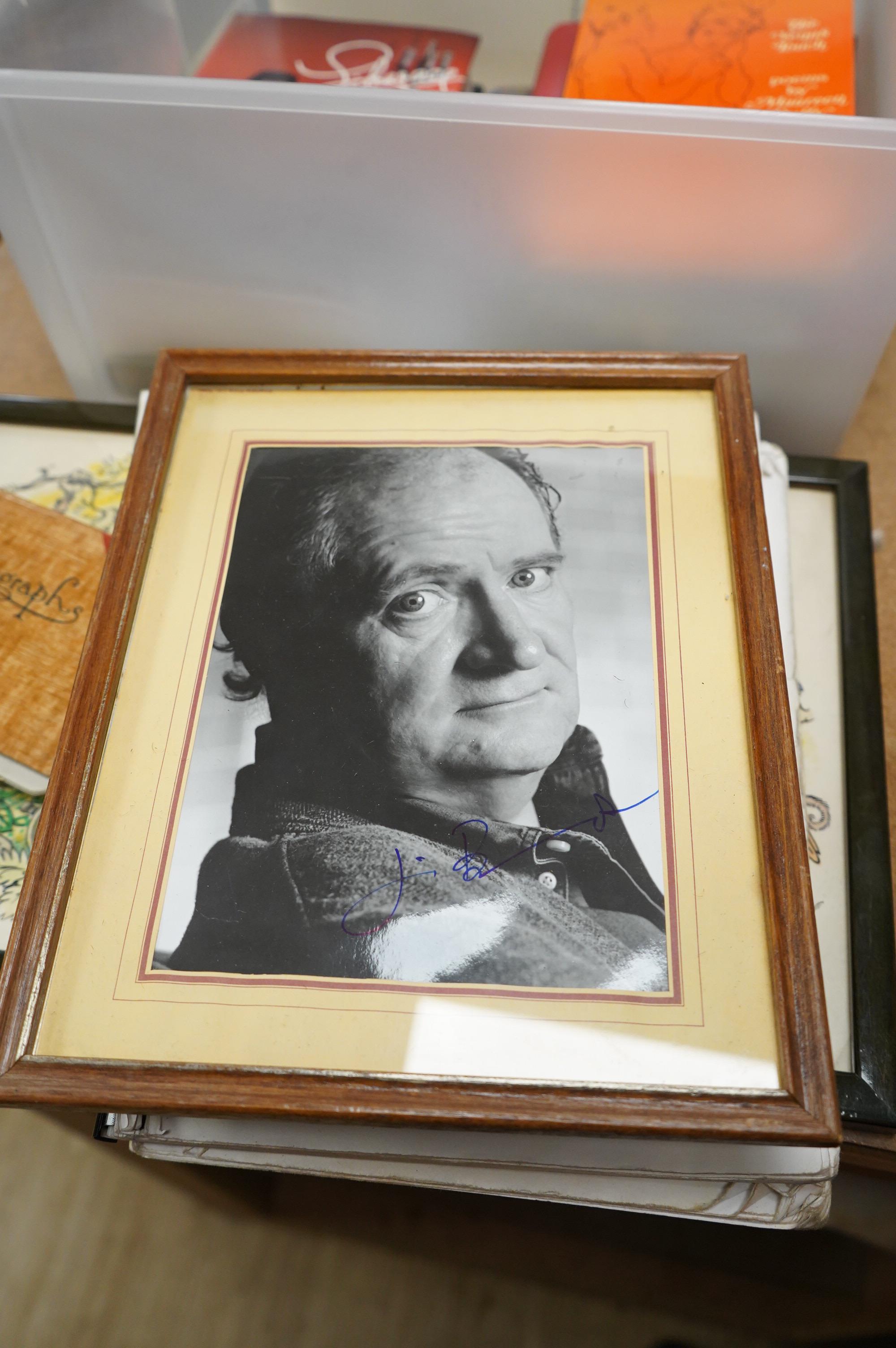 An archive of autographs and signed books relating to Bella Emberg, famed for her work on the Russ Abbot Show, and having originally come from her estate, comprising signatures of mainly television stars of the 1970s, 80